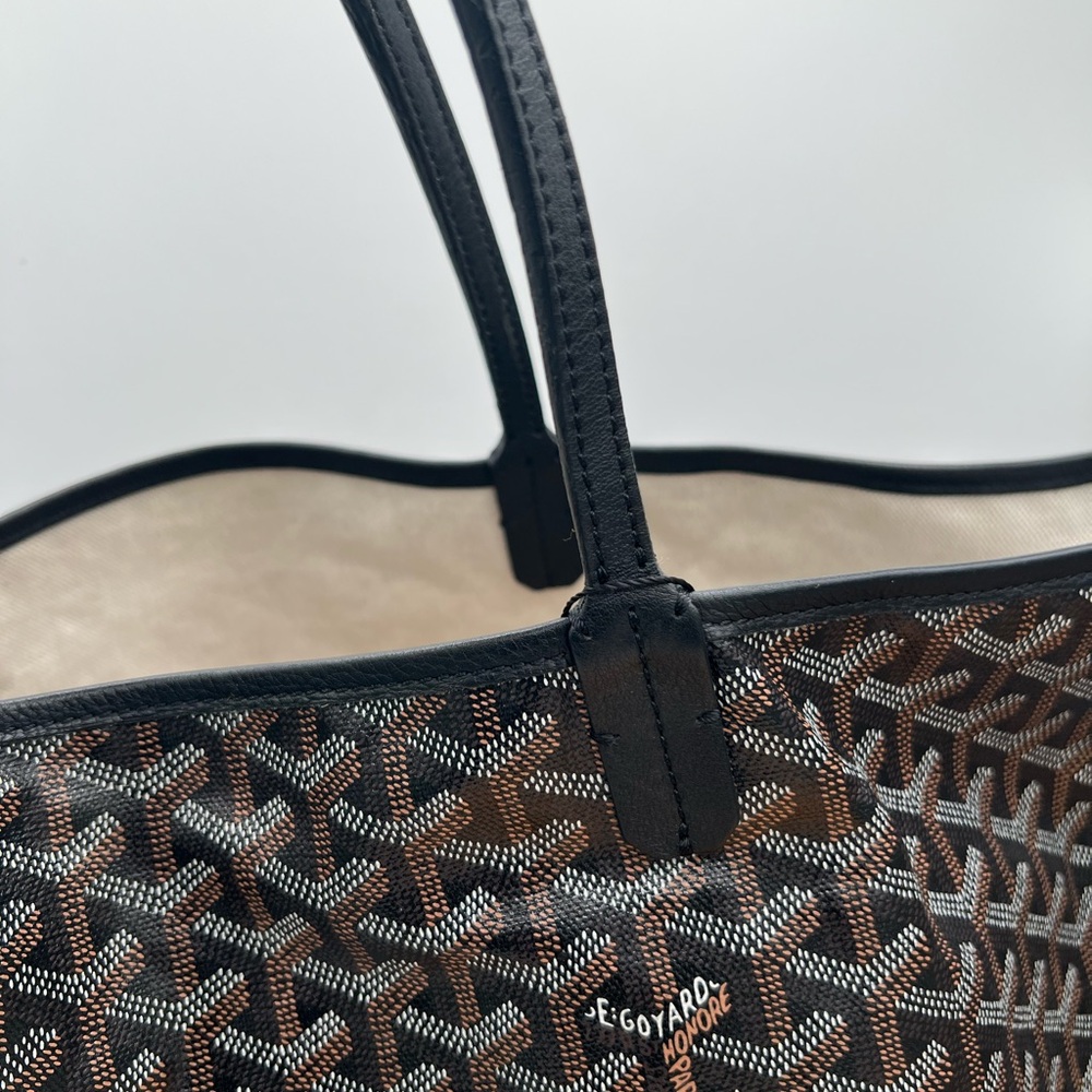 Goyard Saint Louis GM black Goyardine Canvas Tote bag with pouch like New ❤️ - Picture 8 of 11